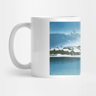 Dawn Snow at the Port of Ogi by Kawase Hasui Mug